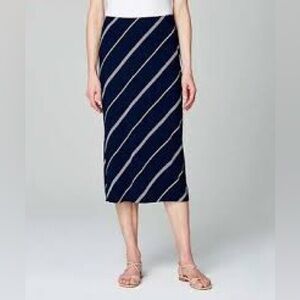 J.jill | Navy Blue MIDI skirt Size XS